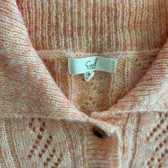 Easel Los Angeles Over Sized Creamsicle Orange Sweater Size Small - Picture 3 of 4